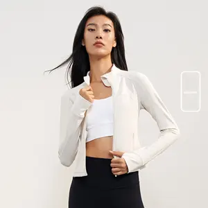 Chaqueta Deportiva de Yoga Prémium para Mujer LuLu de Otoño con Cremallera para Correr al Aire Libre y Fitness, Transpirable de Corte Ajustado con Opción de Tallas Grandes - Product Image 2