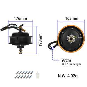 Motor original de 1000W para el scooter eléctrico Kukirin G2 Max de 10 pulgadas, motor de repuesto oficial sin neumático. - Product Image 3