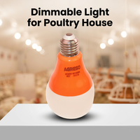 Ampoules à variateur d'intensité Agrieso AGL01 Orange/Blanc E27 avec contrôleur IoT 220V/380V 7W Neuves pour poulailler