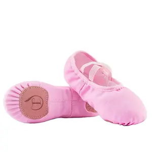 Pink Classic Black Ballerina Slippers Flats Ballet Brown Canvas Ballet Shoes Dance for Women and Girls Kids