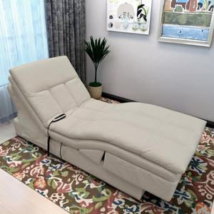 Sofá reclinable eléctrico de lujo moderno para el hogar, tela de lana de cordero suave extensible, inflable portátil para hoteles, sala de estar - Product Image 4