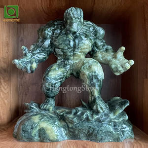 Mármol Natural Tallado Oficina Habitación Decoración <span class=keywords><strong>Hulk</strong></span> Película Personajes Escultura - Product Image 1