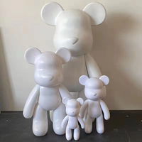 Ours en résine personnalisé 2024, fait main, 18-75 cm, peint à la main, cadeau d'affaires artistique, ours fluide