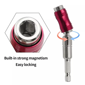 1/4 pouces en acier hexagonal à dégagement rapide porte-foret magnétique bricolage qualité tournevis pivotant adaptateur de <span class=keywords><strong>mandrin</strong></span> d'extension rotatif OEM - Product Image 3