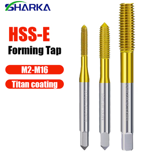 เครื่องต๊าปเกลียวละเอียดแบบเมตริก SHARKA สำหรับขึ้นรูปด้วยการอัดรีด  ทำจากไทเทเนียม HSS เคลือบ E สำหรับขึ้นรูปสแตนเลส - Product Image 1