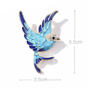 Offre Spéciale <span class=keywords><strong>pas</strong></span> <span class=keywords><strong>cher</strong></span> belle broche en émail broche hirondelle Pigeon broche alliage strass émail oiseau broche broche - Product Image 6