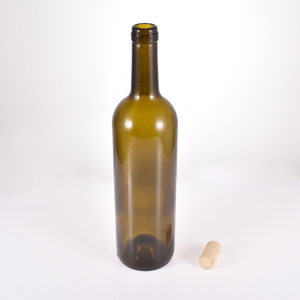 Bouteille en verre de vin rouge <span class=keywords><strong>bordeaux</strong></span> exquis de style classique 750ml 25oz avec bouchons pour cave - Product Image 3