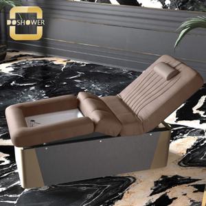 <span class=keywords><strong>Lit</strong></span> de beauté et de soin des pieds de luxe marron avec soins du visage et spa pour les pieds en même temps du fabricant de meubles de spa d'hôtel - Product Image 1