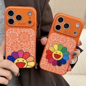 Coque de téléphone magnétique antichoc en PC haut de gamme, tendance, avec motif fleur et visage souriant orange, personnalisée en usine, pour <span class=keywords><strong>iPhone</strong></span> 17 16 Pro Max - Product Image 5