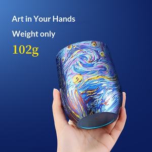 Taza de Regalo Empresarial AOBODUN con Diseño de la Noche Estrellada de <span class=keywords><strong>Van</strong></span> <span class=keywords><strong>Gogh</strong></span>, Taza de Café de Titanio Puro de Doble Capa y Aislamiento al Vacío, 500 ml - Product Image 5