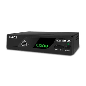热卖高清电视盒DVB T2 FTA DVBT2数字解码器H265 HEVC T2调谐器，带Wifi youtube功能