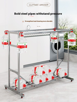 Séchoir à linge pliable double niveau en acier inoxydable robuste de 1,8 m, écologique et coupe-vent, pour salle de bain