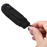 Mini caméra de poche pour cyclisme et vlogging, caméra portable pour vélo et moto, vision nocturne, détection de mouvement, JPEG Full HD, MicroSD, imagerie CMOS