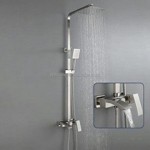 Ensemble <span class=keywords><strong>de</strong></span> robinetterie <span class=keywords><strong>de</strong></span> douche <span class=keywords><strong>de</strong></span> luxe certifié CE, en acier inoxydable 304 brossé, vente en gros d'usine - Product Image 1