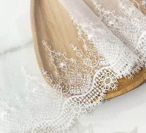 Zarif el yapımı çevre dostu ince iplik çiçek nakış örgü dantel 100% Polyester çocuk giyim konfeksiyon Lolita-HB008 - Product Image 5