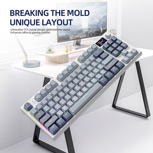 Attack Shark K86 Mechanical Backlight Rgb 75% <b>Wire</b> Ergonomic Mechan Computer Switch Switches Usb Custom Backlit Gaming <b>Keyboard</b> - Product Image 5