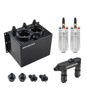 3L铝坯油箱，带2个泵银250LPH 044燃油泵燃油轨AN8 AN6配件止回阀 - Product Image 1