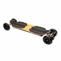 Longboard électrique tout-terrain avec double moteur, vitesse 50 km/h, autonomie 50 km, étanche, grandes roues en caoutchouc, idéal pour les trajets quotidiens