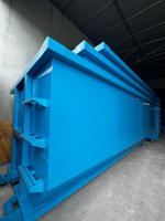 Grande benne à ordures portable à rouleaux, norme industrielle, acier Q235, peinture pulvérisée, garantie 1 an, 1200 kg, norme internationale