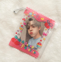 Porte-carte photo personnalisé GOSS, pochette porte-clés transparente, pochette zippée en PVC pour cartes photo, pour articles Kpop
