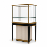 Vitrine de présentation de bijoux en verre hexagonal sur mesure pour les magasins de détail, les salles d'exposition et les projets d'exposition