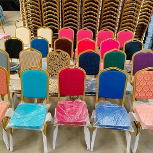 Sillas para banquetes de hotel baratas Marco de silla de metal Sindon Se aceptan sillas y mesas de boda personalizadas - Product Image 2