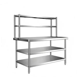 High <strong>Quality</strong> Stainless <strong>Steel</strong> Prep Table Workbench with <strong>Shelving</strong> Self-Cleaning Coating for Restaurant Commercial Kitchen - Product Image 1