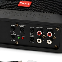 Subwoofer de voiture sous siège de 8 pouces, montage fin et peu profond, 100W RMS, 200W de crête, 4 ohms, 89dB, amplificateur intégré pour l'audio de voiture