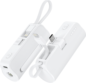 Batterie externe MP108 avec câble intégré 10000mAh, chargeur portable pour téléphone, voyage, urgence, charge rapide - Product Image 1