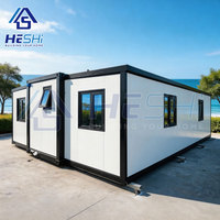 Casa Contenedor Prefabricada Expandible Solar de 20 y 40 Pies, con 1, 2, 3, 4 o 5 Dormitorios, Baño Moderno, Hogar Portátil Tipo Villa