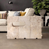 Table basse en pierre de travertin YDSTONE, moderne, écologique, faite à la main, décoration de salon, table d'art créative