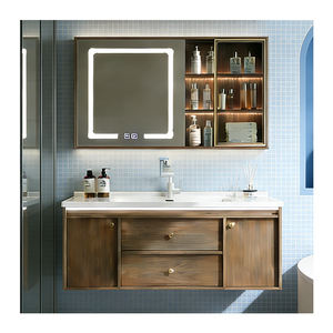 Vente Flash 	 Évier de salle de bain en bois multi-couches flottant avec <span class=keywords><strong>armoire</strong></span>, prix d'usine - Product Image 5