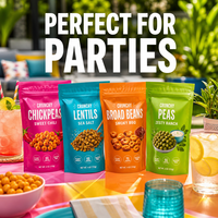 Op maat bedrukte staande pouches, flexibele plastic verpakkingen voor chips, popcorn, gedroogd fruit en groenten