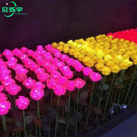 Lumières de jardin de vacances Led Outdoor Multi-Color Flower Lights Patio Yard Garden Decoration Lights