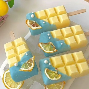 Moule en silicone à 4 cavités carrées pour chocolat et crème glacée, moule domestique DIY pour bâtonnets de glace, démoulage facile, outil de pâtisserie transfrontalier - Product Image 5