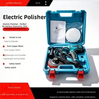Polisseuse électrique professionnelle 500W à vitesse variable, avec disque de 5 pouces, outil de polissage automobile, support de tuyau et finition orbitale aléatoire