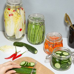 Haute qualité 450 ml fil balle ronde stockage verre alimentaire pot verre <span class=keywords><strong>conserve</strong></span> pot avec couvercle Clip 2000 ml pour épices café - Product Image 6