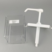 Distributeur de sirop en plastique 950ml 1300ml 1800ml, récipient à sauce, modèle de pot en plastique Yolio pour café, bar à boissons, restaurant
