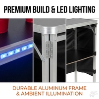 Table de bar portable LED pliable, table lumineuse pour événements, bar mobile professionnel OEM ODM pour salons professionnels et fêtes