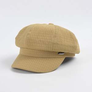 Gorra de boina a cuadros de 8 paneles para primavera/verano, estilo Newsboy, color liso, para mujer, ideal para moda y uso casual. - Product Image 5