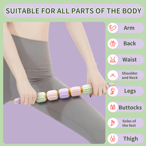 シリコンウッドセラピーマッサージツールマッサージャーハンドヘルドローラートリガーポイントマッサージャースティックボディ彫刻用手動ローラースティック - Product Image 5