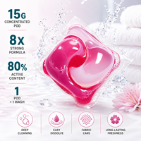 XINGFU Capsules de lessive jetables 3-en-1 haute concentration écologiques pour vêtements - Lavage automatique en machine Nettoyage en profondeur des taches