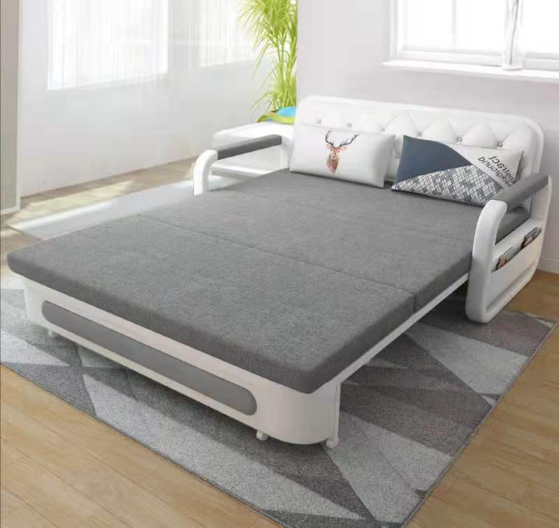 Cheap Upholstered Platform King fabric gray bed frame queen size Frame divan modern