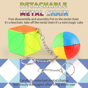 Cubo Mágico de Alta Calidad de 3.5CM, Mini Llavero con Forma de Hoja de Arce <span class=keywords><strong>Penrose</strong></span>, Cubo Mágico Esférico Marusenko 3x3, Juguetes Antiestrés, Juego de Cubos para Llavero - Product Image 4