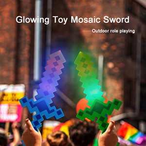 Sabres laser LED clignotants <span class=keywords><strong>de</strong></span> 15 pouces avec effets sonores en PVC – Accessoires <span class=keywords><strong>de</strong></span> fête pour garçons, idéal pour <span class=keywords><strong>photos</strong></span> et spectacles, cadeau et choix premium - Product Image 2