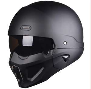 DOT Approved Unisex Motorcycle Helmet ABS Retro Combination for All Seasons New Condition - Product Image 2