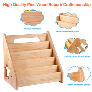 Giá sách Montessori cho trẻ mới biết đi, giá sách gỗ để sắp xếp những chuyến phiêu lưu đọc sách, món đồ cần thiết cho con nhỏ của chúng ta - Product Image 6