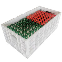 Conteneur pliable en plastique de haute qualité à 30 trous, empilable, pliable, pour le transport et l'emballage, caisses de transport durables, plateaux à œufs grillagés, paniers