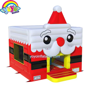 Santa Claus Inflatable Bouncer Christmas Theme Soft Floors Anti Collision Festive Decor - Product Image 1