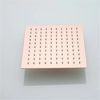 Ensemble de douche pluie en laiton antique couleur or rose, avec pommeau de douche en cascade encastré, pour salle de bain d'hôtel, avec douchette à jet doux